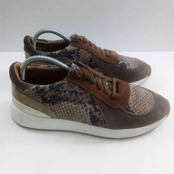 Lucky Brand Shoes - Lucky Brand Oaklyn Women 10 Snake Print Brown Leather Casual Shoes